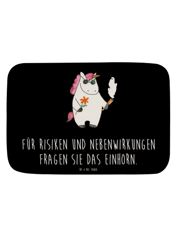 Mr. & Mrs. Panda Badematte Einhorn Woodstock mit Spruch in Schwarz