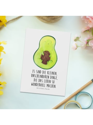 Mr. & Mrs. Panda Grußkarte Avocado Kern mit Spruch in Weiß