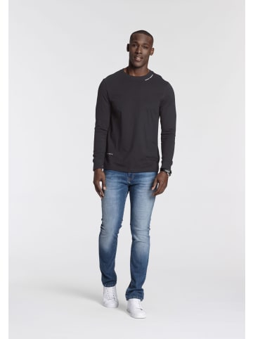 Delmao Rundhalsshirt in dunkelblau