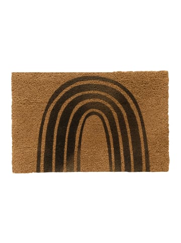 relaxdays Fußmatte "Regenbogen" in Natur/ Schwarz - 80 x 50 cm