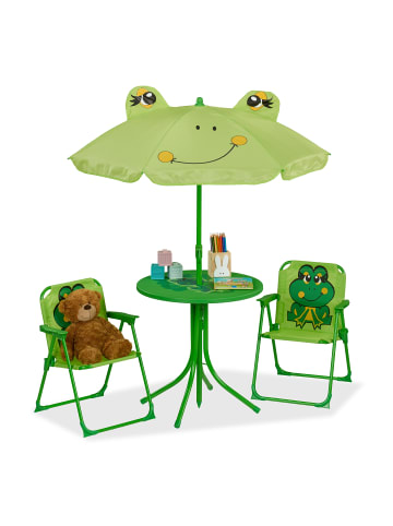 relaxdays Camping Kindersitzgruppe "Frosch" in Grün
