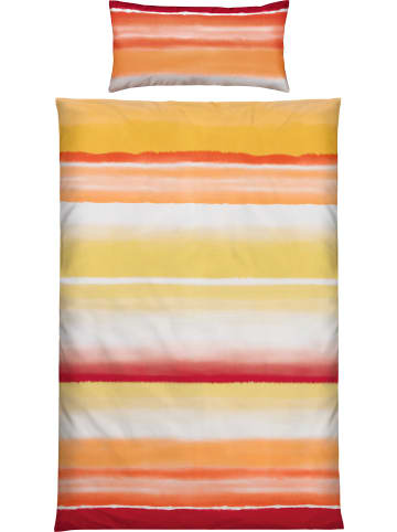 REDBEST Microfaser-Satin, Microfaser Bettwäsche in orange-gelb