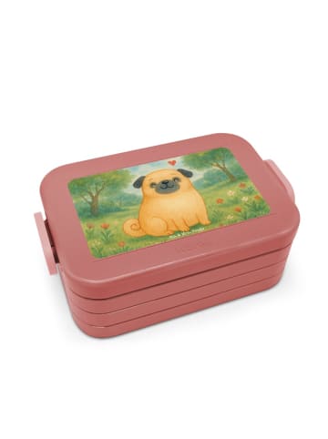 Mr. & Mrs. Panda MEPAL Bentobox Mops Design ohne Spruch in Rot Pastell