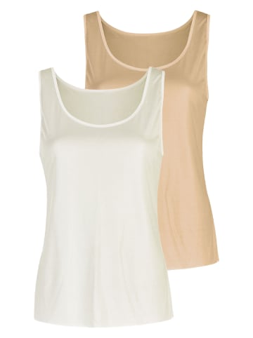 Nina von C. 2er Pack Achseltop in champagner-caramel
