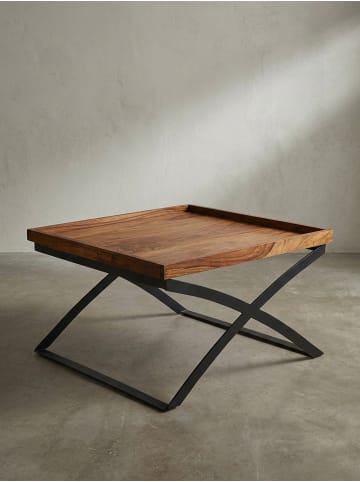 KADIMA DESIGN Couchtisch WL5.595 63x39x63cm Massivholz / Metall Sofatisch,