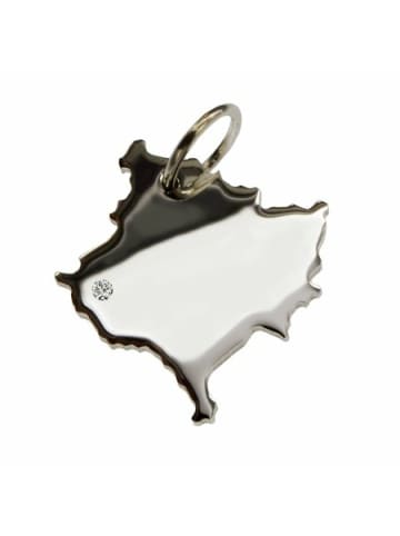 Schmuckador Kosovo Anhänger mit Brillant 0,015ct 925 Silber in silber