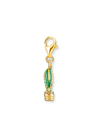 Thomas Sabo Charm-Anhänger Kaktus in gold, bunt