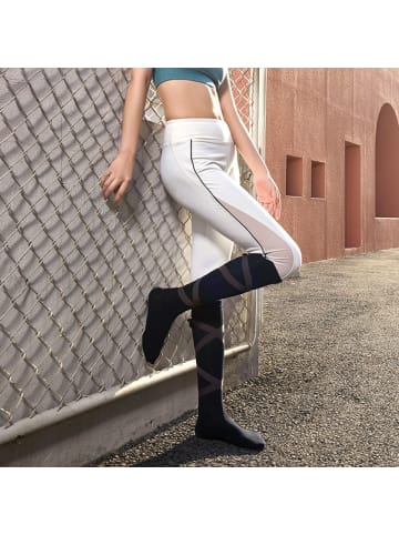 MUNADUNA 2er-Pack Kompressions-Yoga-Kniestrümpfe mit Wickelband in Grau