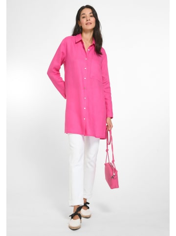 PETER HAHN Longbluse Linen in PINK