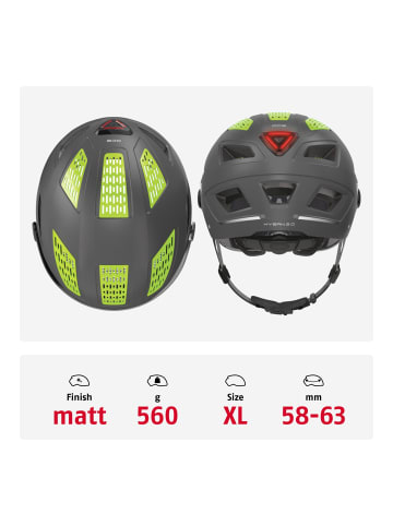 ABUS Fahrradhelm Hyban 2.0 ACE in titan