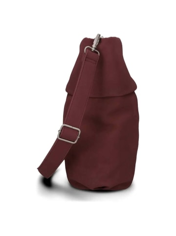Zwei Mademoiselle M12 - Schultertasche 32 cm (cord-wood) in rubin