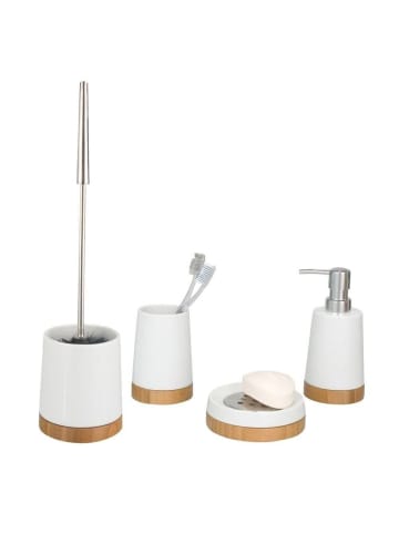 Wenko BAMBOO Bürstenbehälter + WC-Bürste in Braun, (B) 11 x (H) 44 x (L) 11 cm