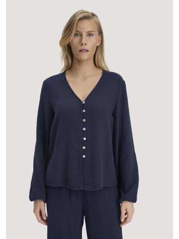 Hessnatur Hessnatur Bluse Relaxed aus reiner Bio-Baumwolle in dunkelblau