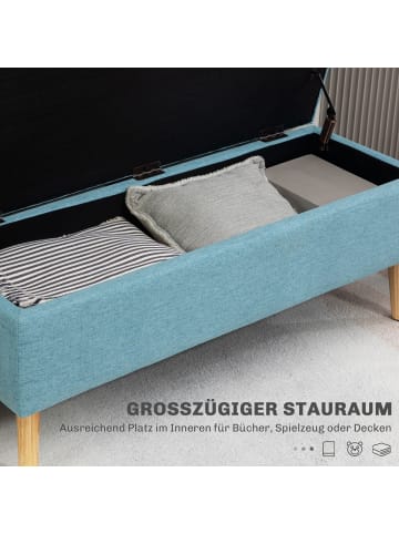 HOMCOM Sitzbank in Blau 110L x 39B x 45H cm