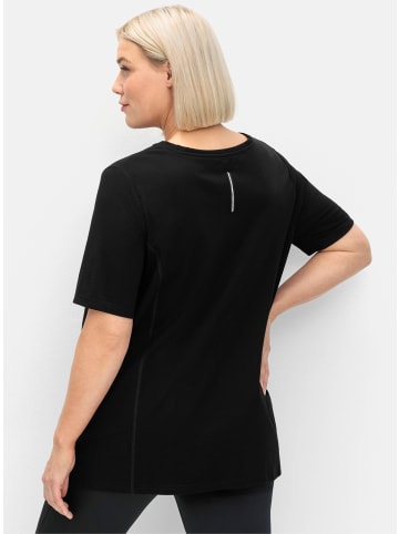 sheego Funktionsshirt in schwarz