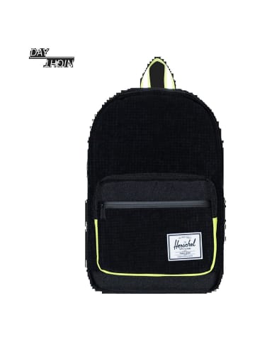Herschel Pop Quiz 22 - Rucksack 43 cm (black crosshatch/black/raven crosshatch) in black enzyme ripstop/black /safety yellow