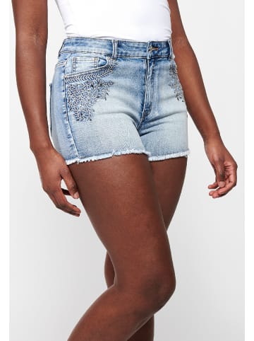 KOROSHI HOSE MINISHORT JEANS in blau