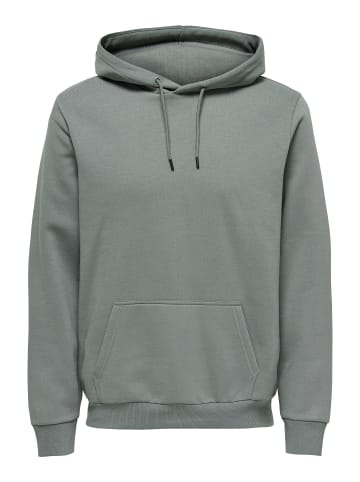 Only&Sons Weicher Kapuzen Pullover Basic Hoodie ONSCERES in Grün-2