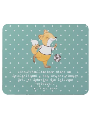 Mr. & Mrs. Panda Mousepad Fußballtrainer Energie mit Spruch in Meeresbrise