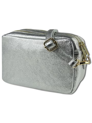 Toscanto Leder Umhängetasche Toscanto Tasche silber ca. 22cm