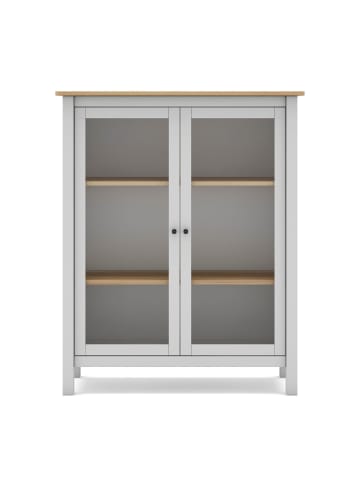 CALICOSY Vitrine MISTI in Weiß - (W) 90 x (H) 110 x (L) 40 cm