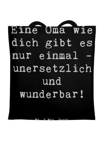 Mr. & Mrs. Panda Tote Bag Spruch Einzigartige Oma mit Spruch in Schwarz