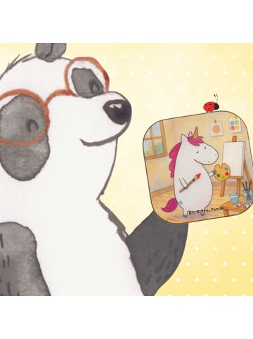 Mr. & Mrs. Panda Coaster Einhorn Künstler Design ohne Spruch in Weiß