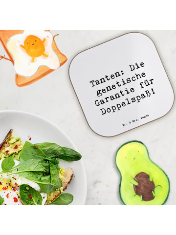 Mr. & Mrs. Panda Tischuntersetzer Spruch Tanten Doppelspaß mit S... in Weiß
