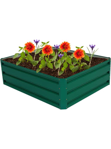 COSTWAY Hochbeet Stahl 100 x 80 x 30,5 cm in Grün