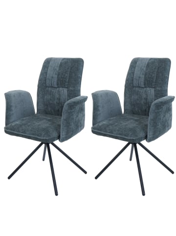 MCW 2er-Set Esszimmerstuhl MCW-N99, Blau-grün