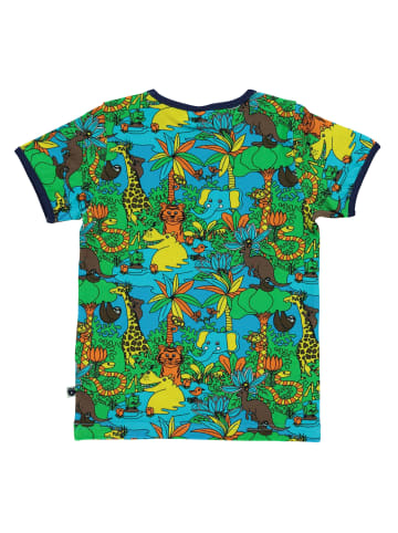 Småfolk T-Shirt Jungle in ocean blue