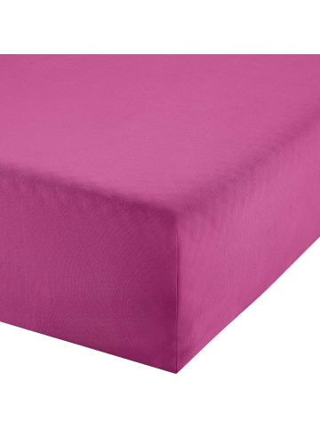 REDBEST Single-Jersey Boxspring-Spannbettlaken Denver in fuchsia