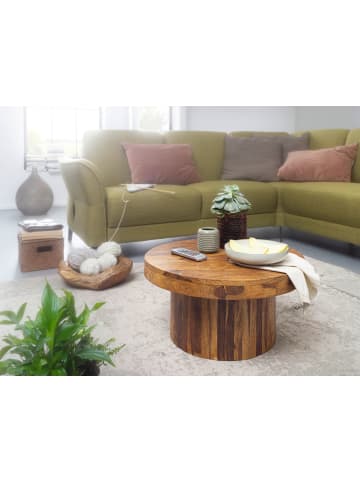 FineBuy Couchtisch in Braun / Sheesham / 60x60x30