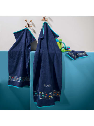 Erwin Müller Frottier Waschhandschuh 2er-Pack Space in dunkelblau