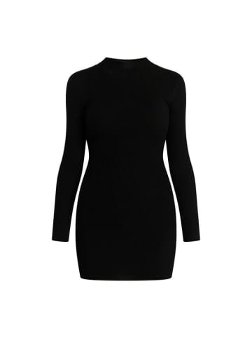 myMo Damen Strickkleid Mini in Schwarz