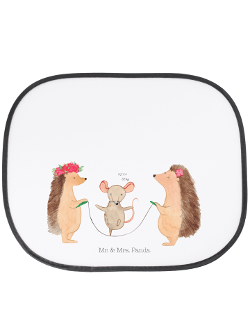 Mr. & Mrs. Panda Sonnenblende Auto Igel Seilhüpfen ohne Spruch in Weiß