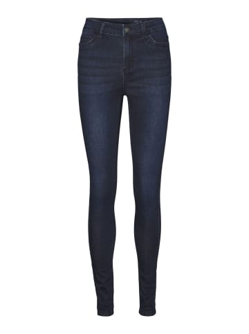 Noisy may High Waist Skinny Fit Jeans NMCALLIE in Dunkelblau
