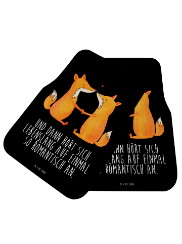 Mr. & Mrs. Panda Fußmatte Fürs Auto Füchse Liebe mit Spruch in Schwarz