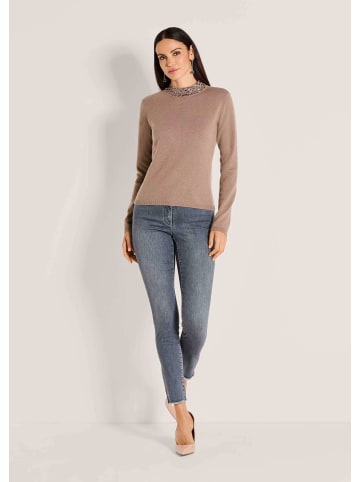 MADELEINE Eleganter Wollpullover mit Stehkragen in mauve