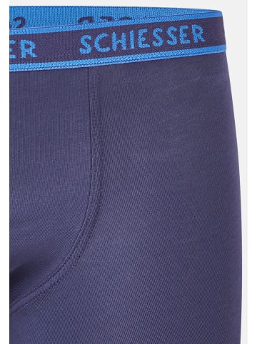 Schiesser Retro Short / Pant Kids Boys 95/5 Cotton in Blau gemustert