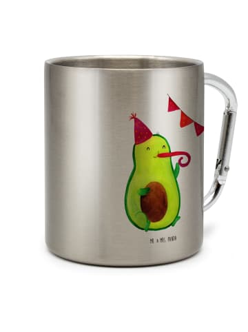 Mr. & Mrs. Panda Thermobecher Avocado Party Zeit ohne Spruch in Silber