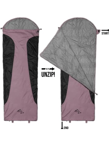 Normani Outdoor Sports Ultralight-Schlafsack (RV links) Runty in Rosa/Schwarz