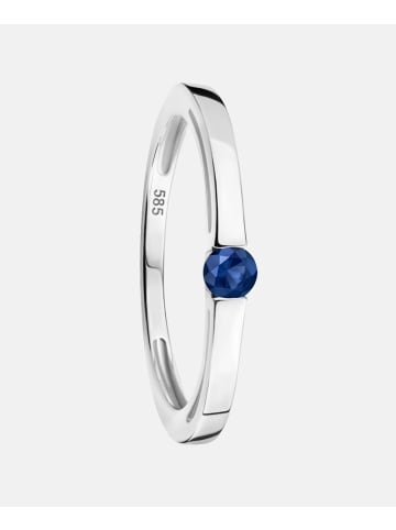 Diamant L'éternel Ring aus 585 Weißgold mit Saphir