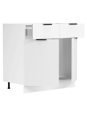 ebuy24 Küchenunterschrank Fasola Weiß 80 x 46 cm