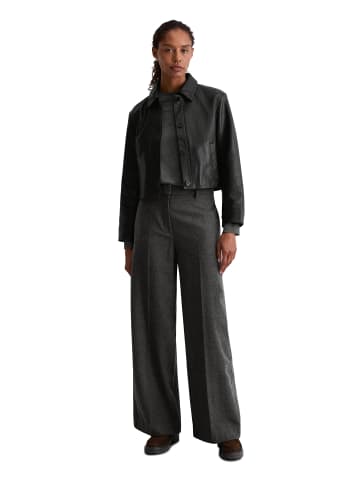 Marc O'Polo Lederjacke relaxed in Schwarz