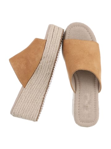 Ital-Design Sandale & Sandalette in Camel und Beige