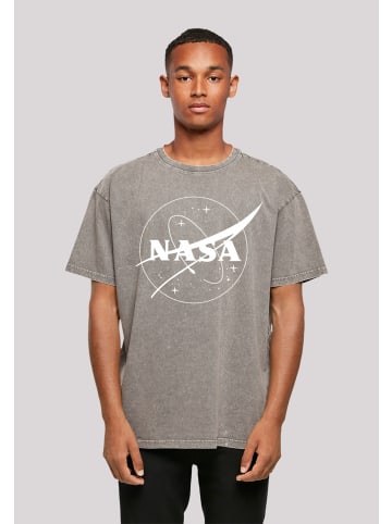 F4NT4STIC Herren Oversize T-Shirt NASA Classic Insignia Logo in Asphalt