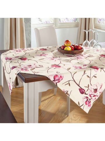 Erwin Müller Baumwolle Mitteldecke Magnolie in Magnolie