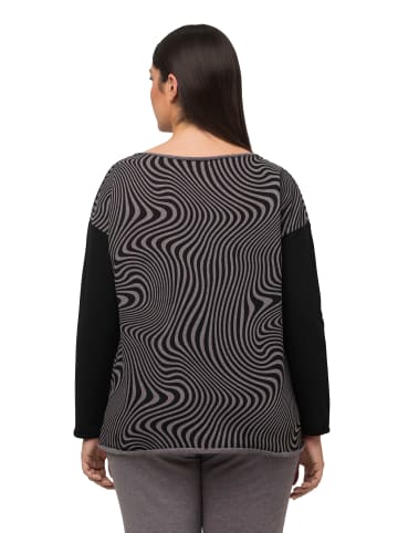 Ulla Popken Sweatshirt in schwarz