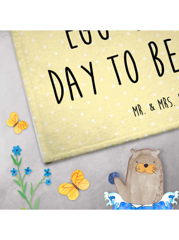 Mr. & Mrs. Panda Gästehandtücher Spiegelei Ei mit Spruch in Gelb Pastell